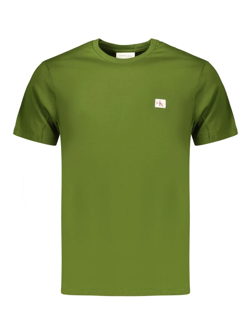 Green Cotton Mens T-Shirt