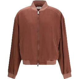 Bordeaux Silk Bomber