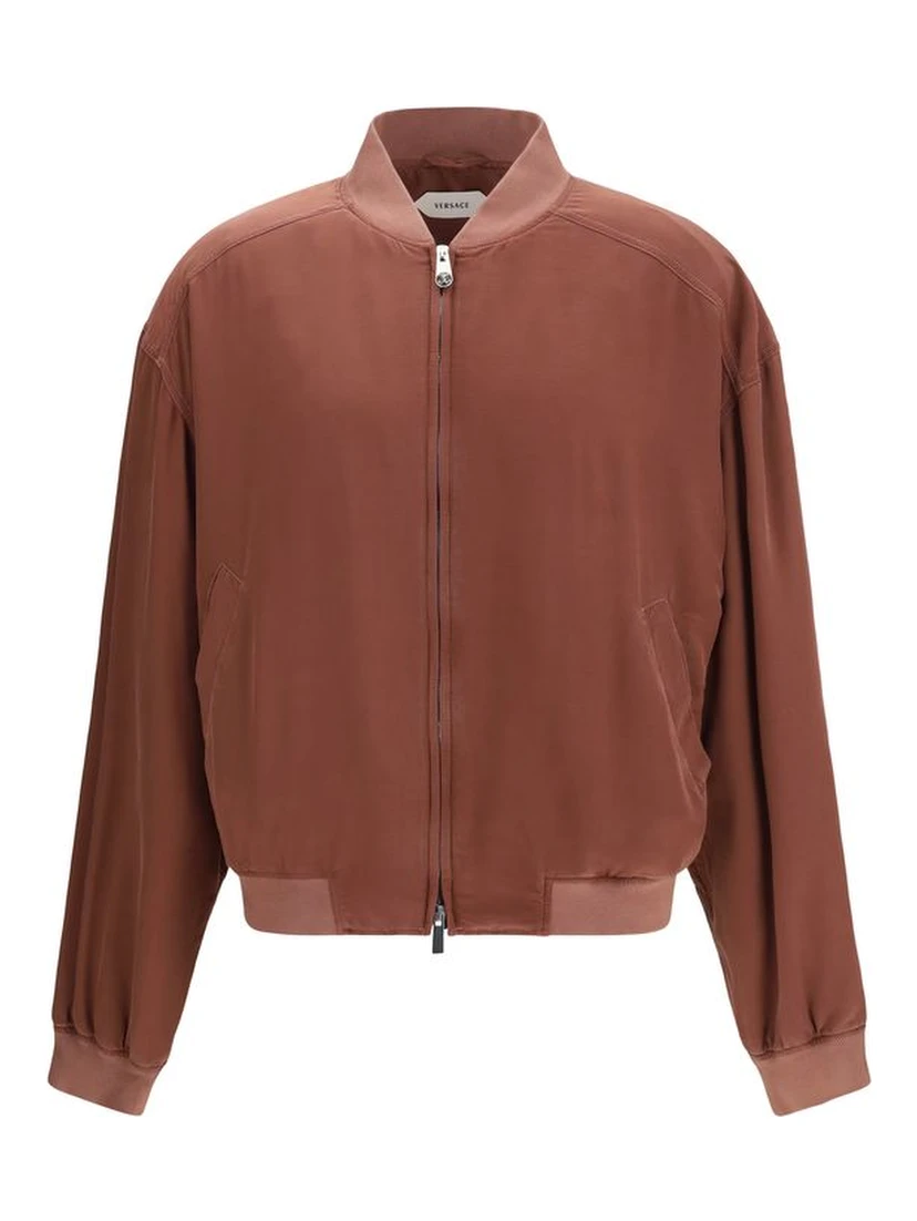 Bordeaux Silk Bomber