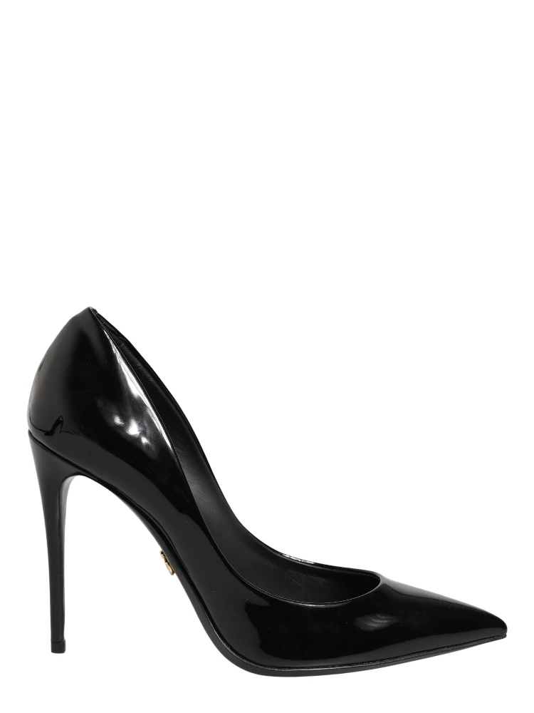 Black Calf Leather Stiletto Heels Pumps Shoes alternative