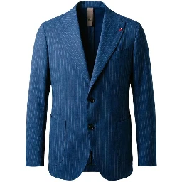 Blue Polyester Two-Piece Suit