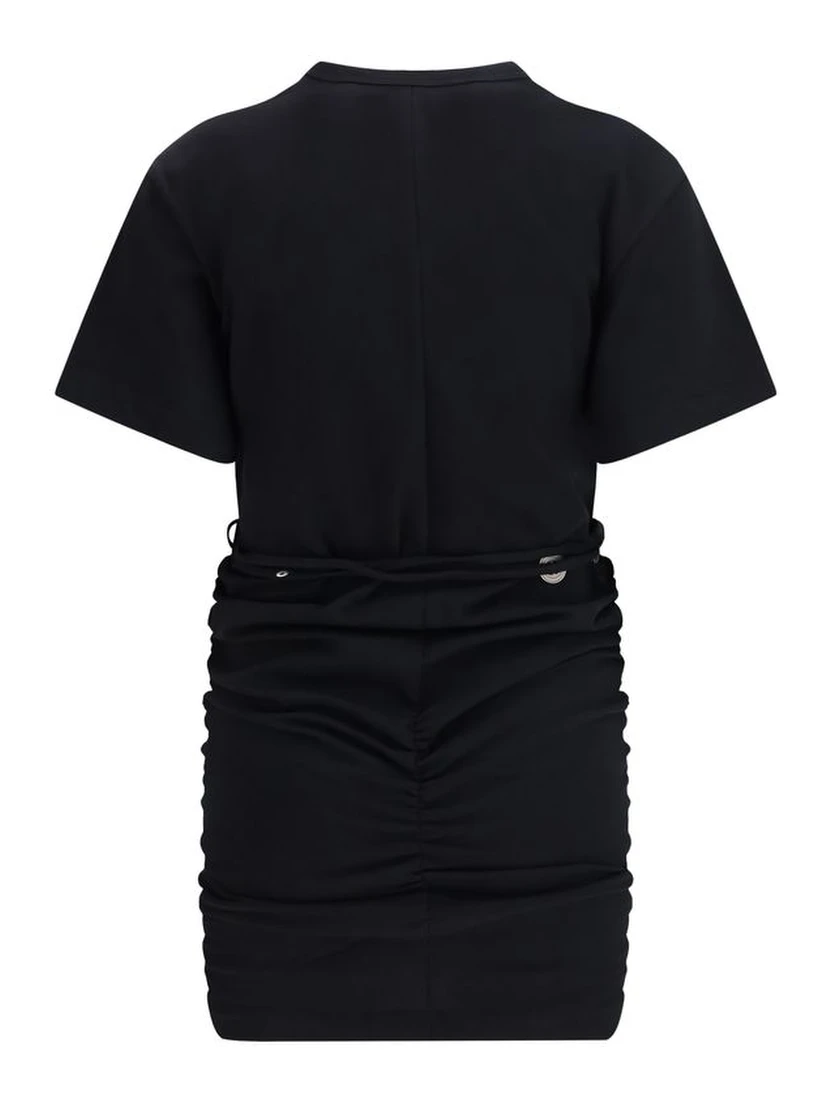 Black Cotton Casual Dress
