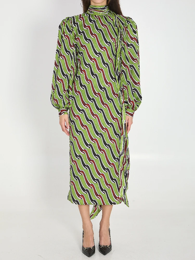 Printed silk dress