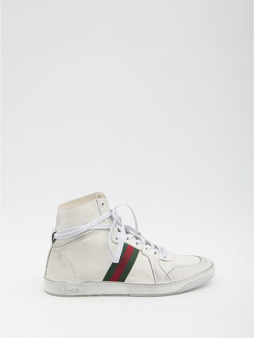 High-top Stretch sneakers
