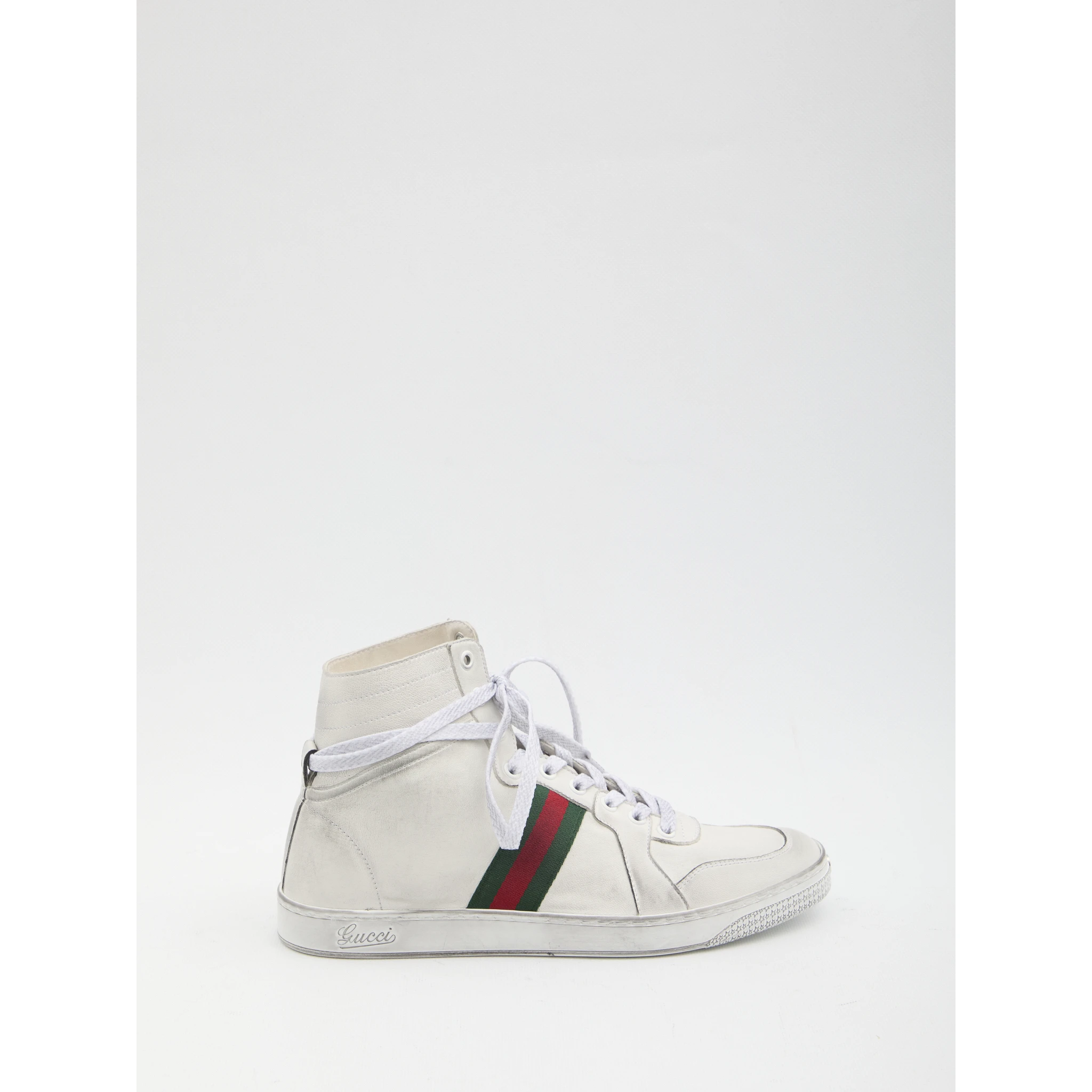 High-top Stretch sneakers
