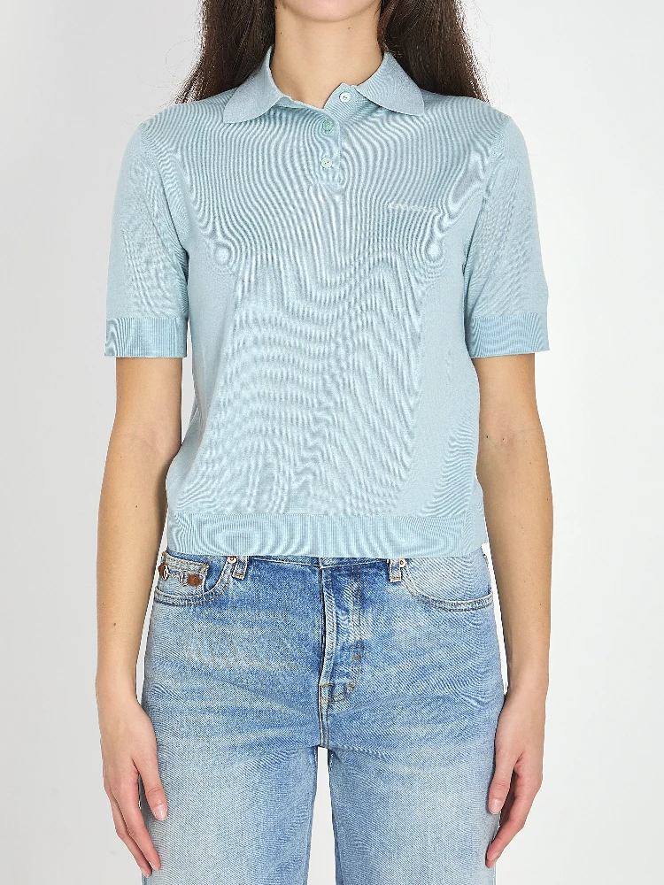 Cashmere and silk polo