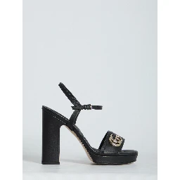 Sandals with platform and double G