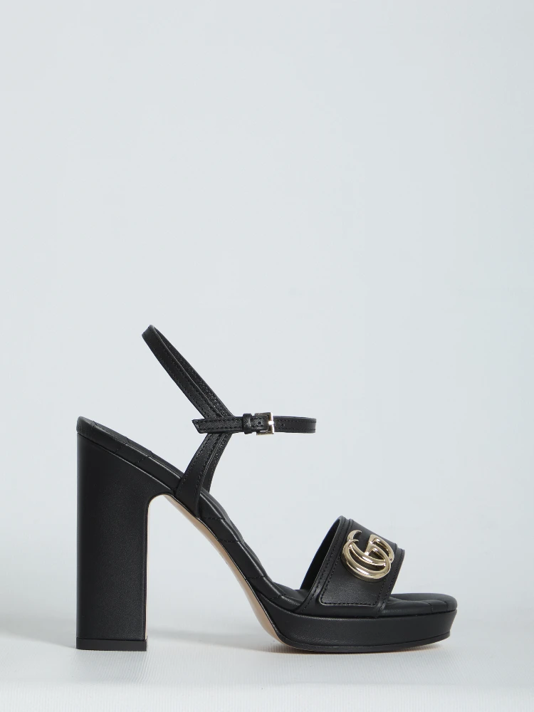 Sandals with platform and double G