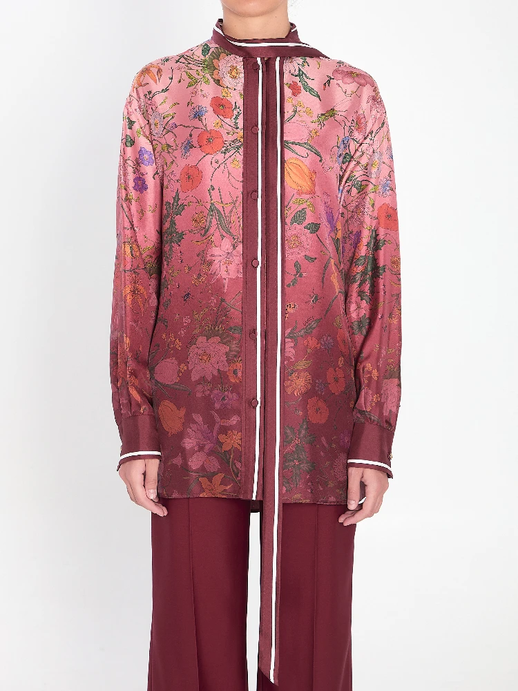 Printed silk shirt