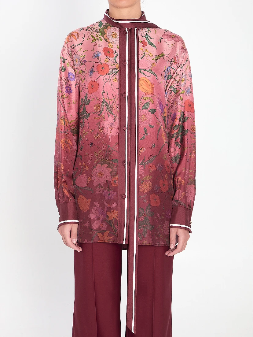 Printed silk shirt