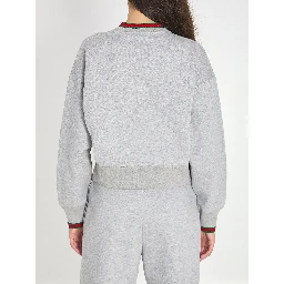 Web cotton jersey sweatshirt