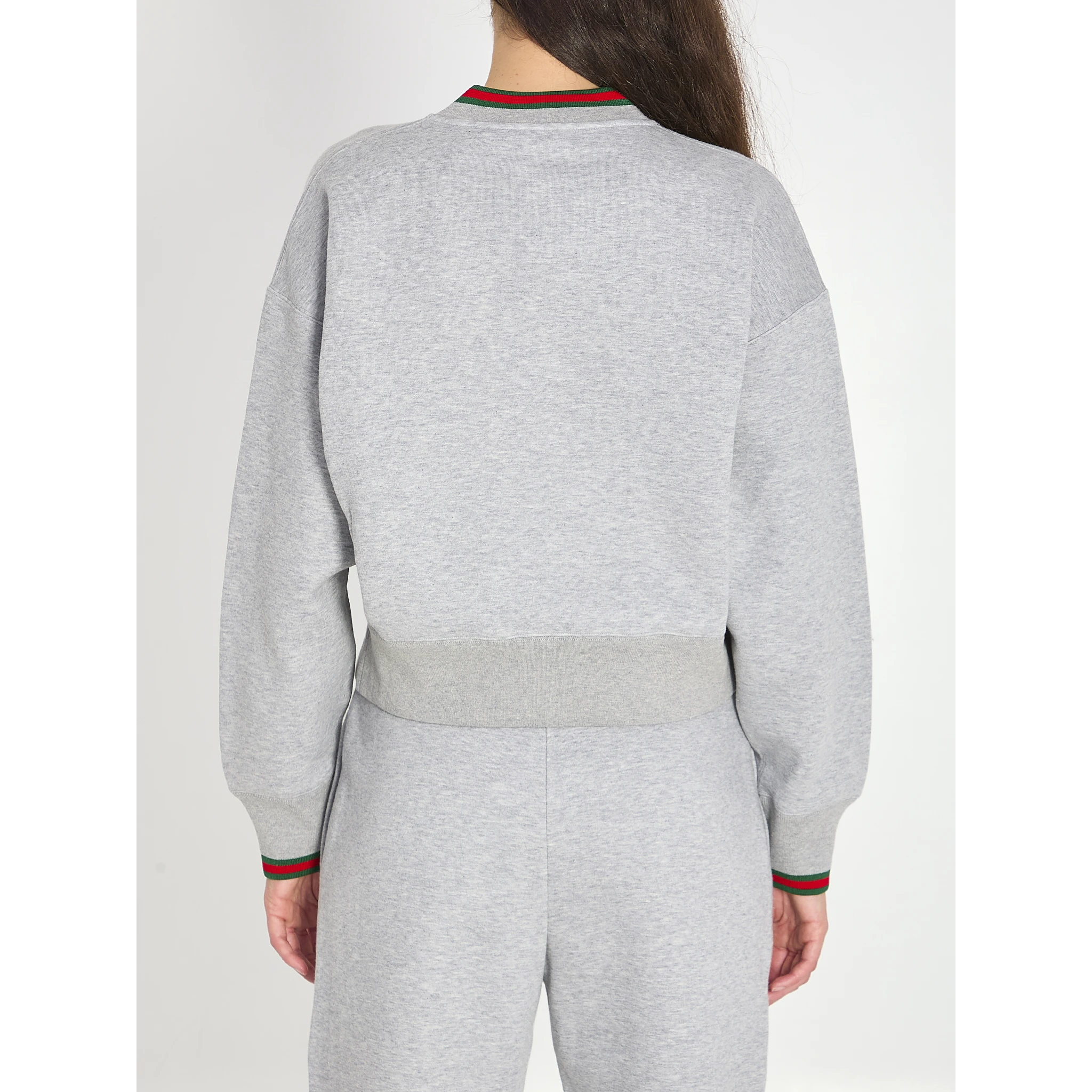 Web cotton jersey sweatshirt