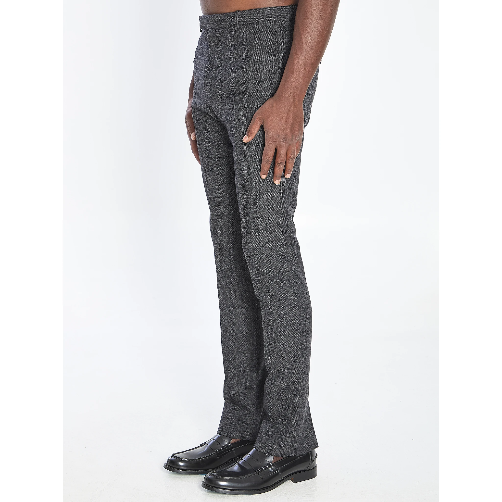 Wool mouliné pant