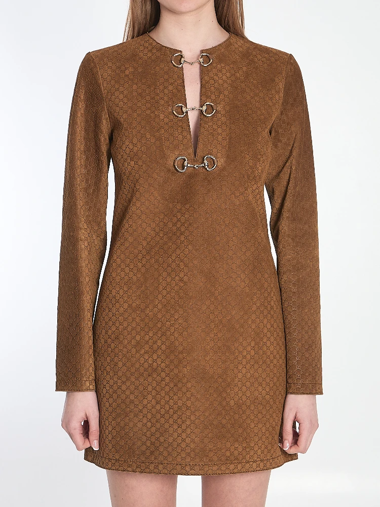 GG suede mini dress