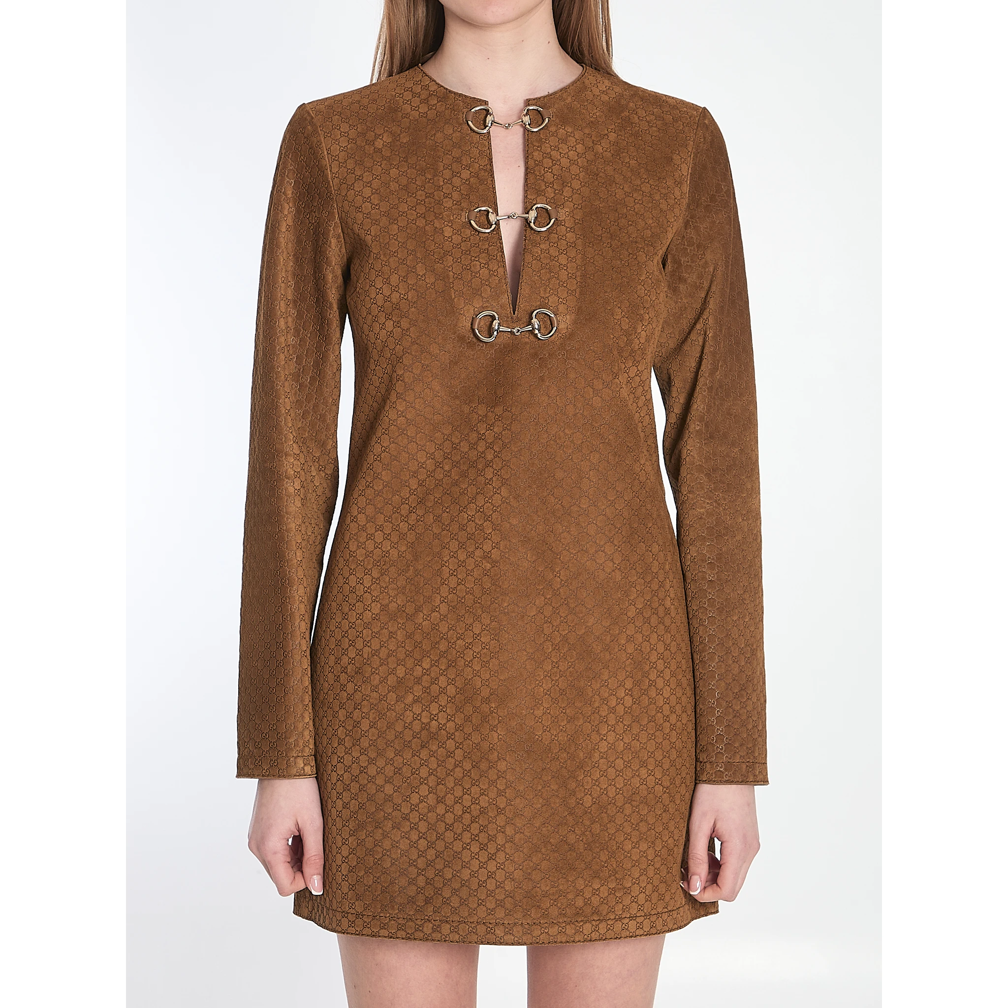 GG suede mini dress
