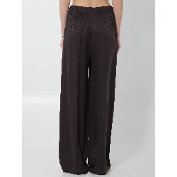 Silk jacquard pant with Horsebit