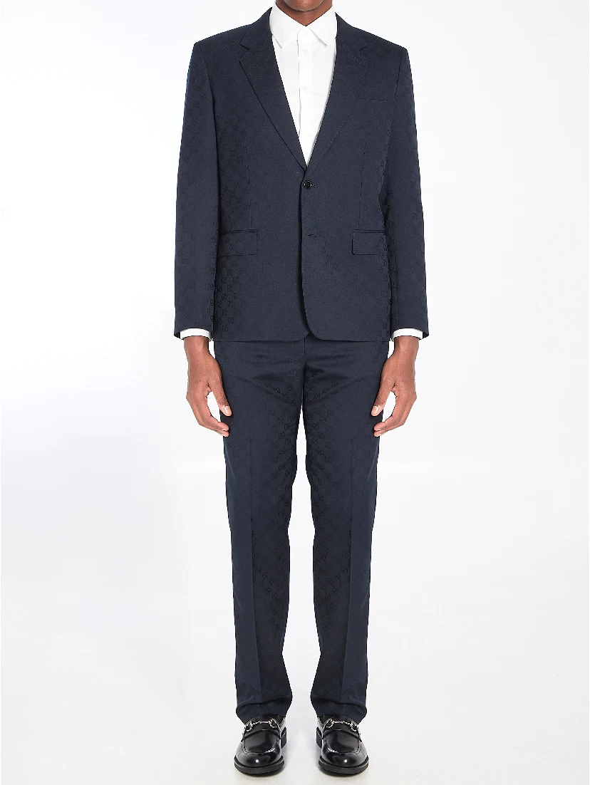 GG wool jacquard suit