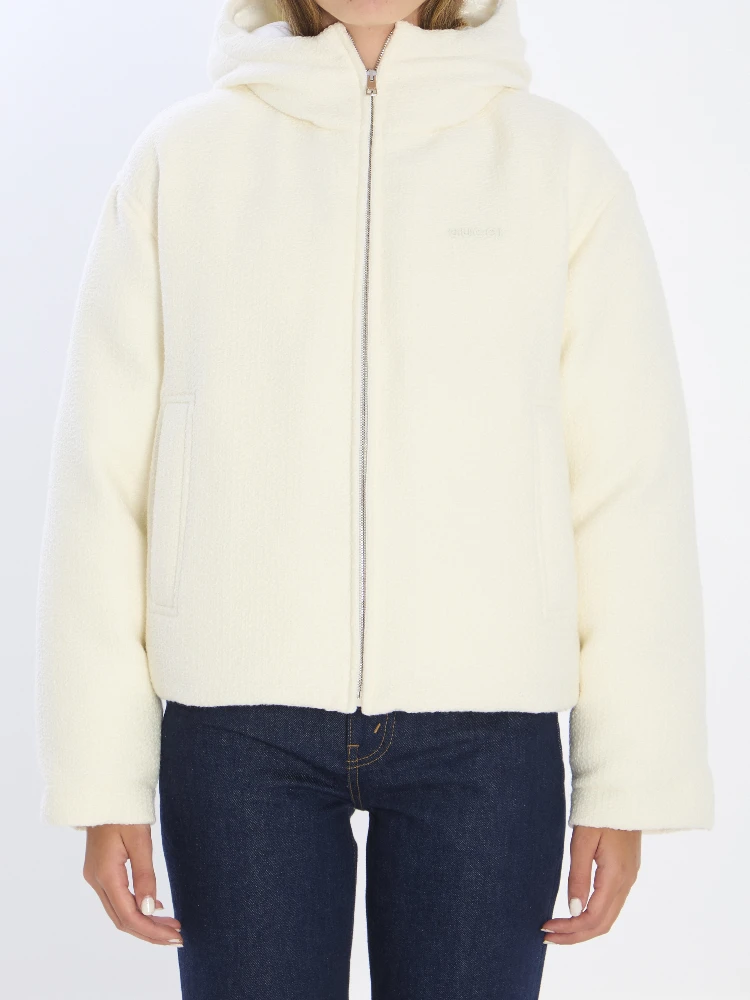 Wool-blend bomber jacket