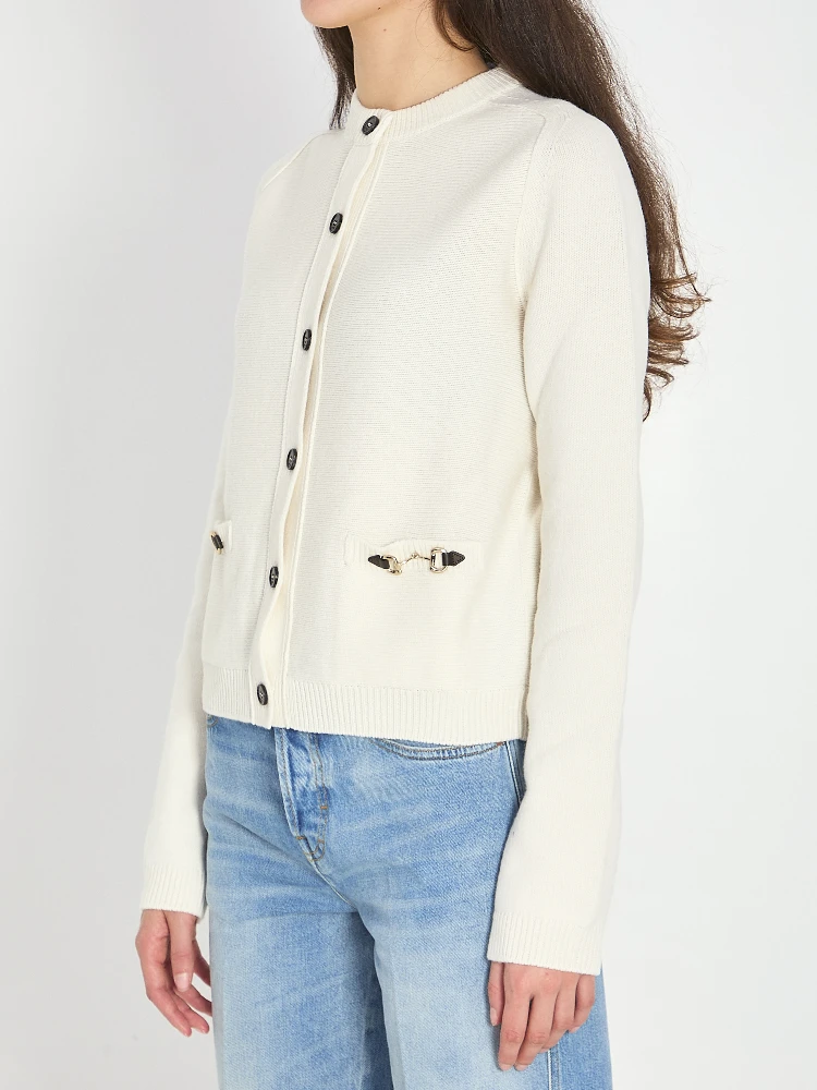 Cashmere wool cardigan with Morsetto alternative