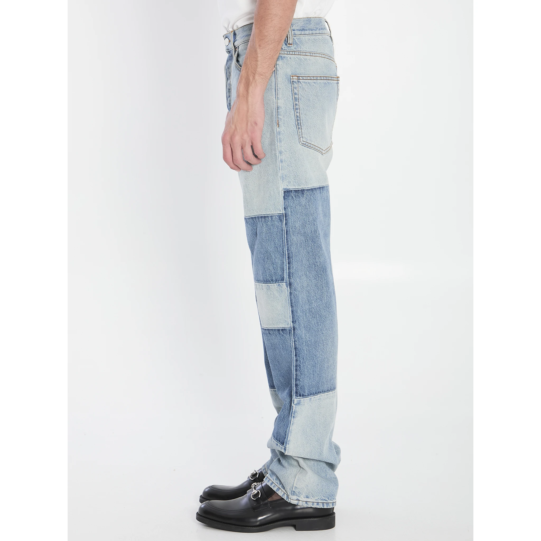 Patchwork denim jeans