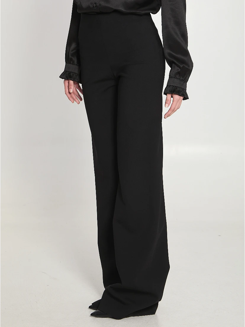 Technical stretch wool trousers