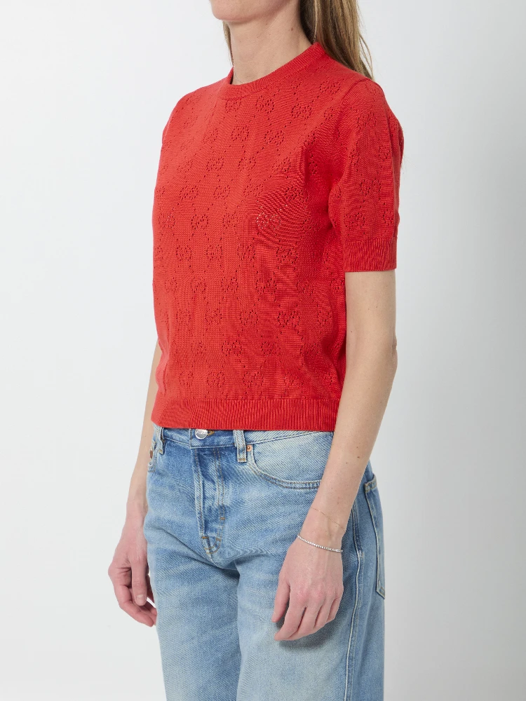 Silk and cotton knit T-shirt alternative