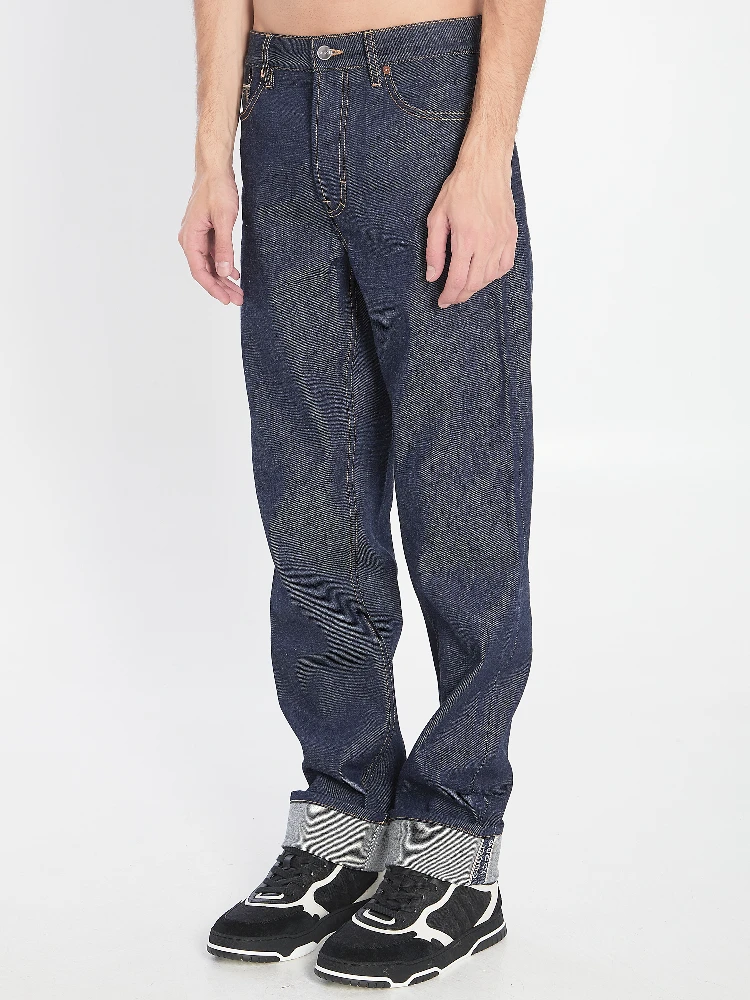 Denim trousers with hem details alternative