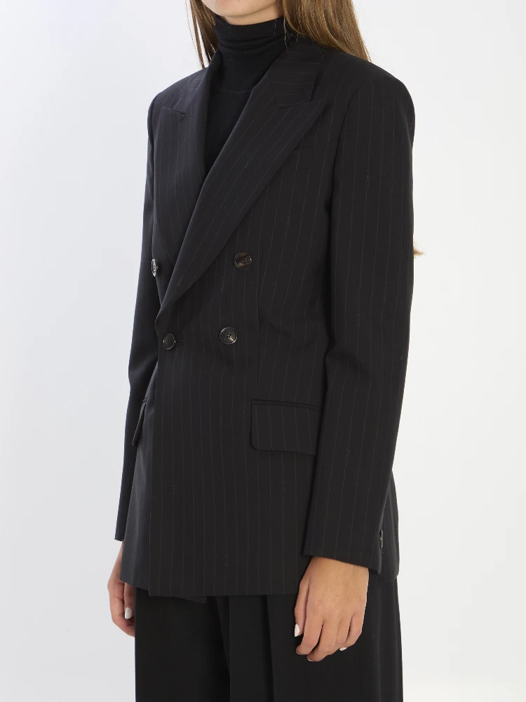 Double-breasted wool jacket alternative