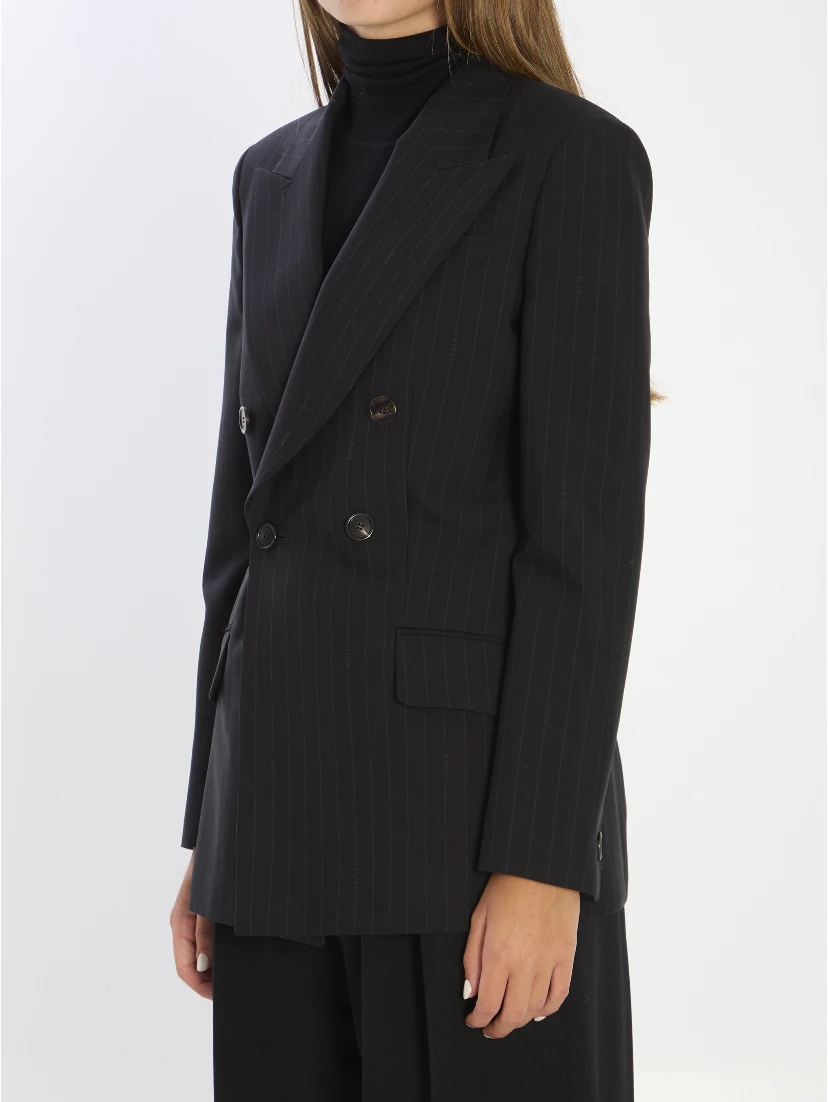 Double-breasted wool jacket