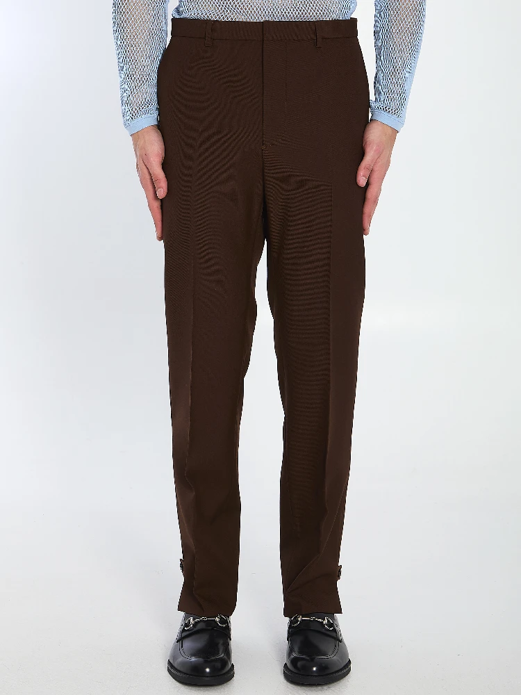 Wool twill trousers