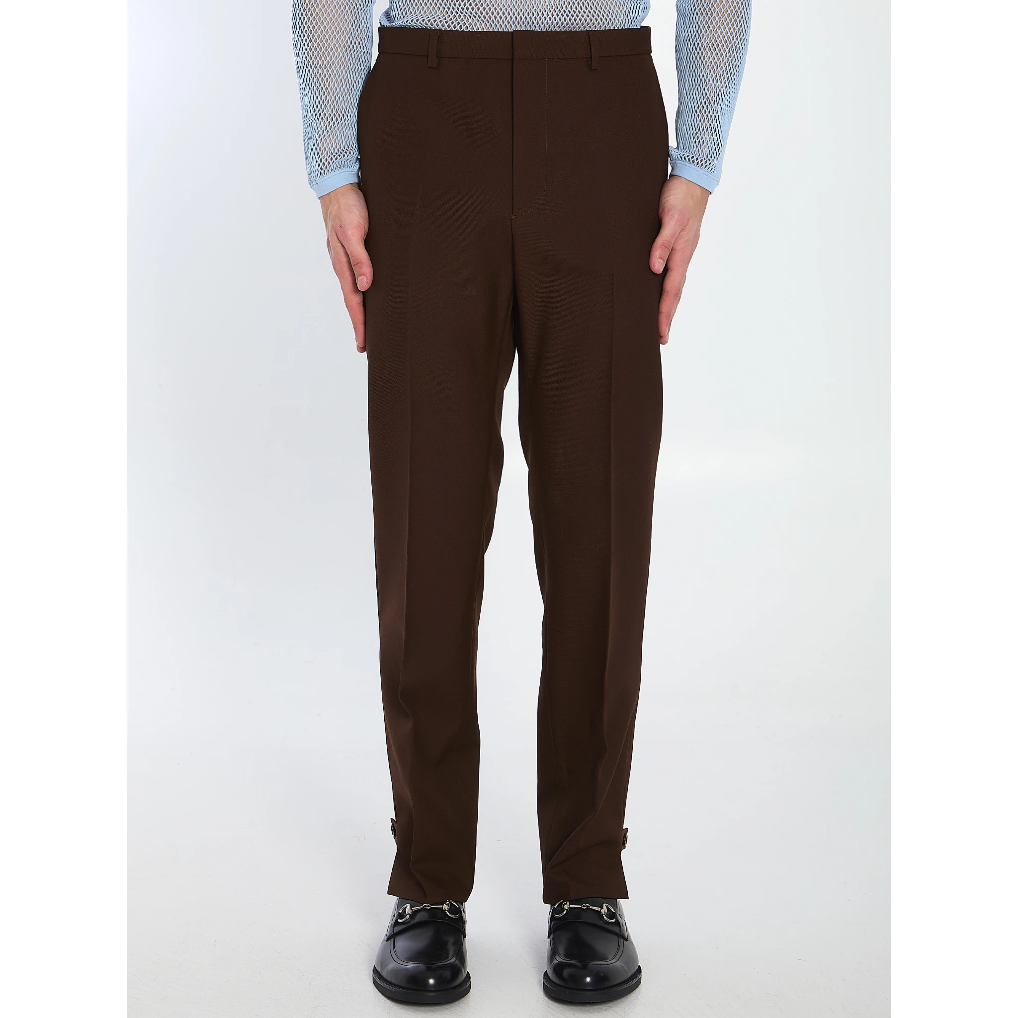 Wool twill trousers
