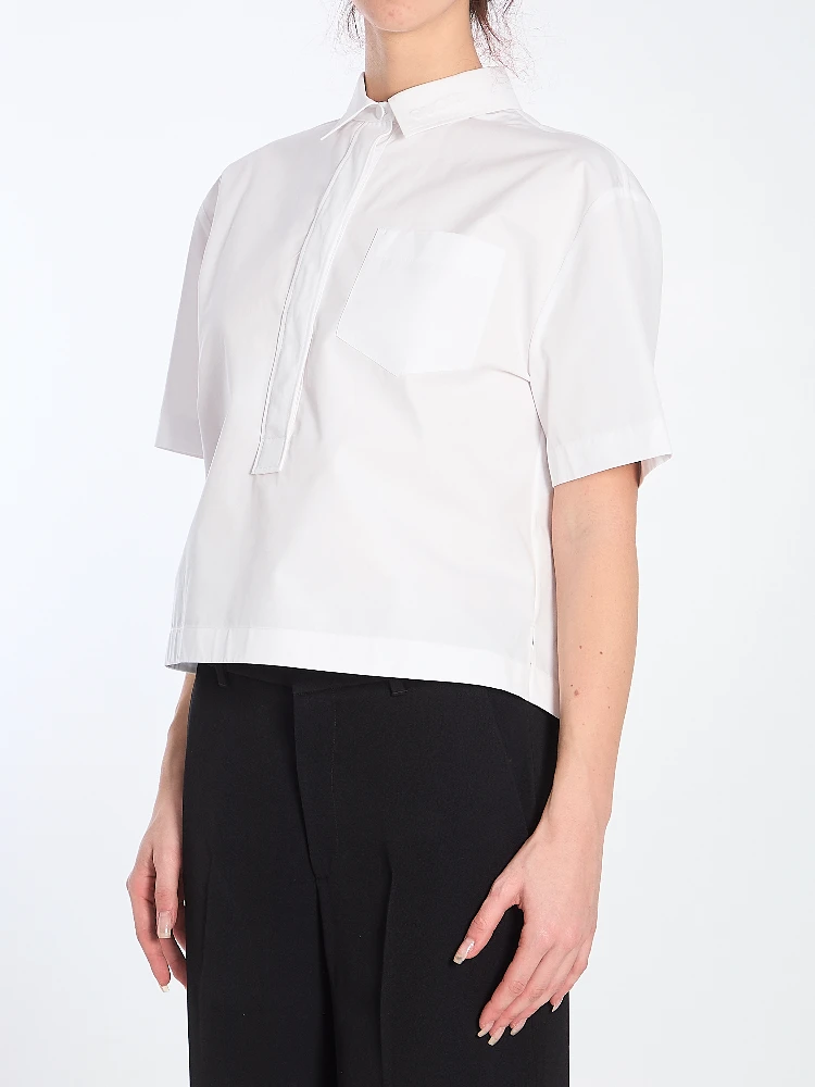 Shirt with embossed logo alternative
