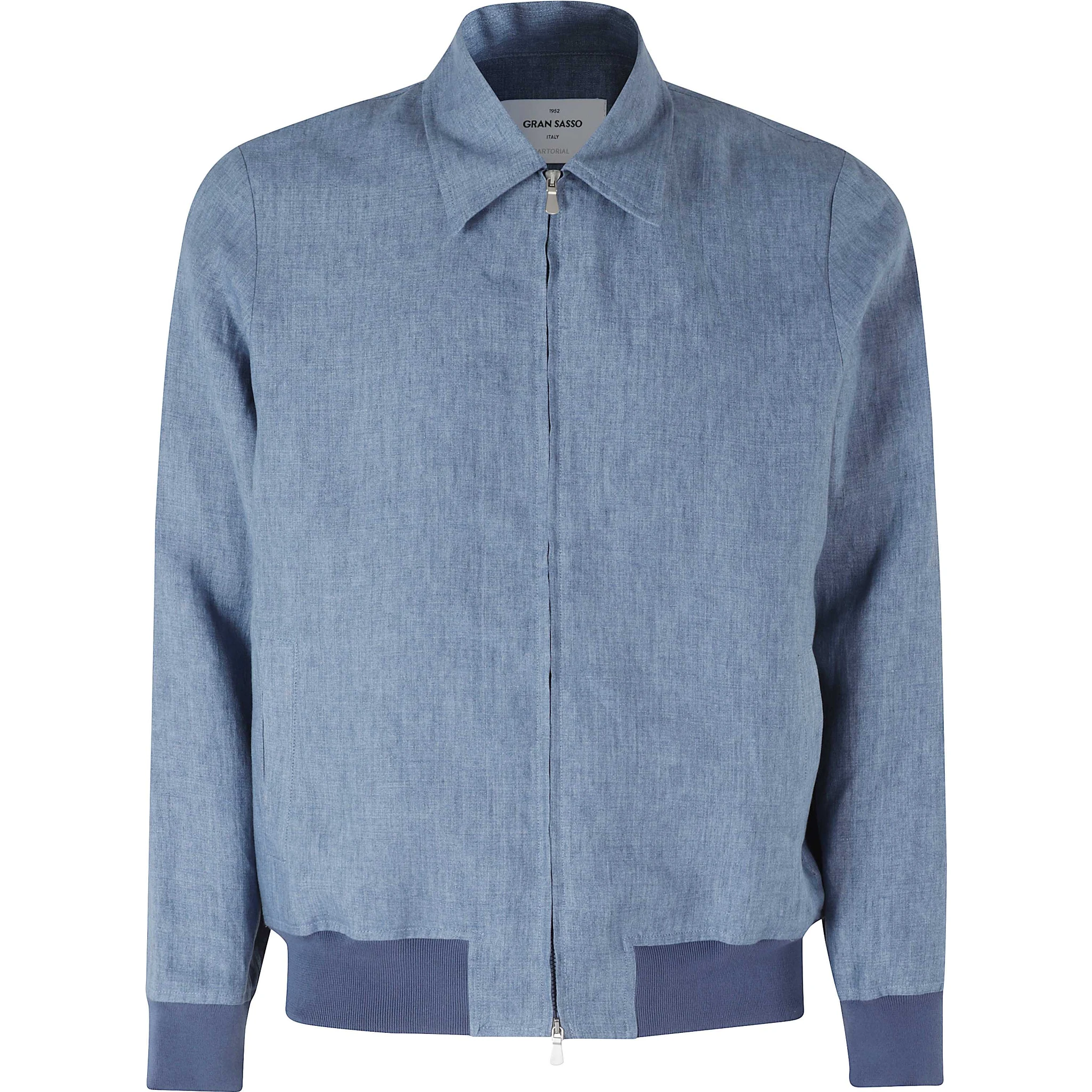 GIUBBINO ZIP LINO COTONE