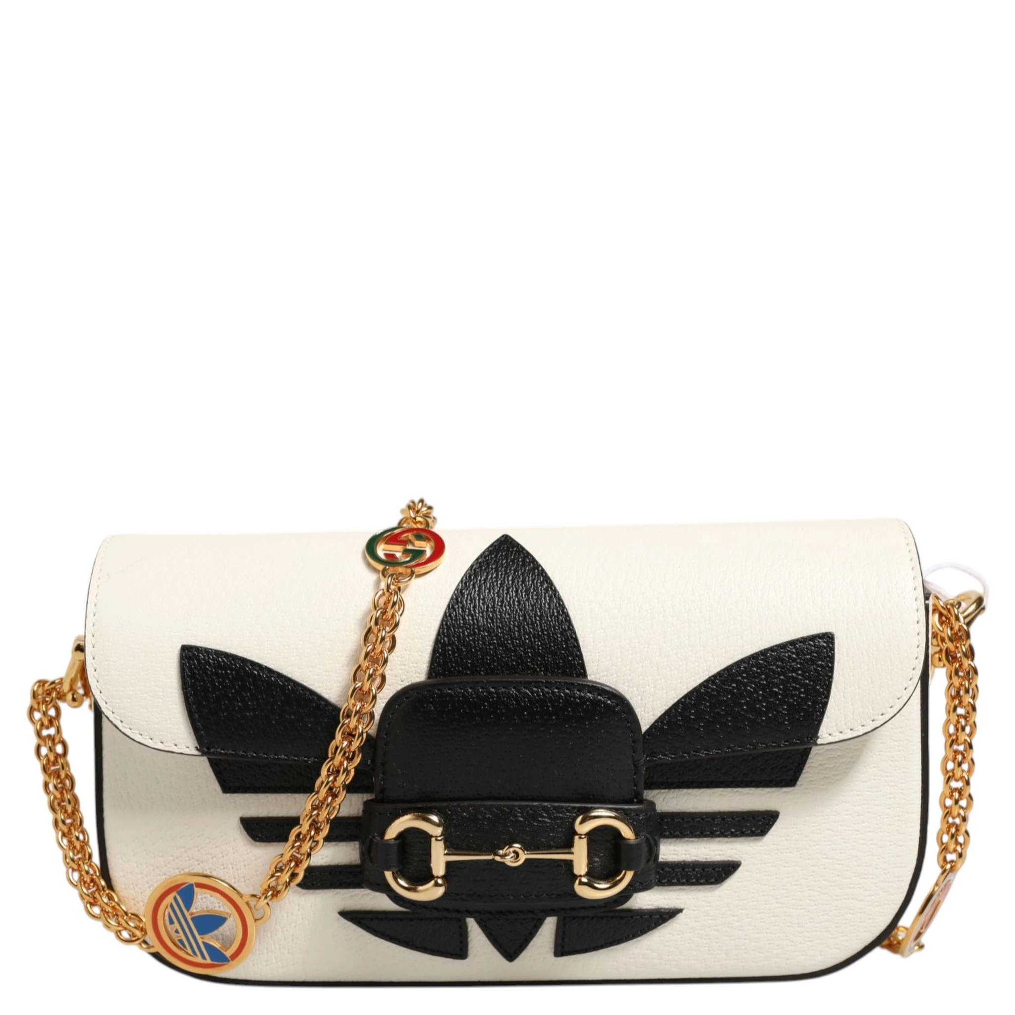 Gucci x Adidas Horsebit 1955 Shoulder Bag Black/White