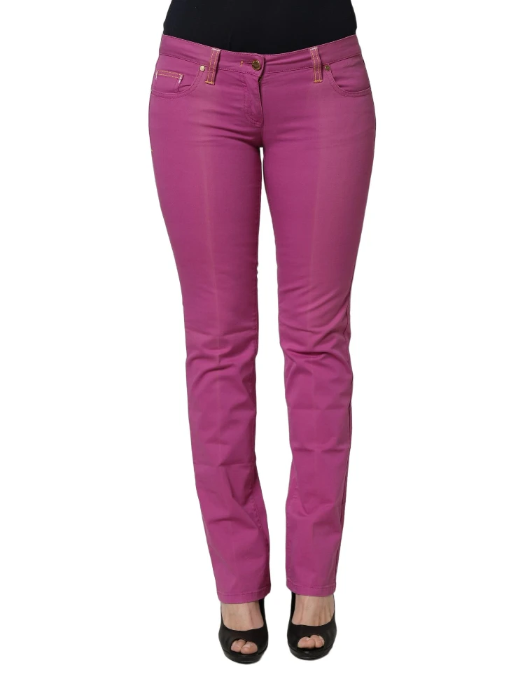 Purple Cotton Slim Fit Denim Trouser Jeans alternative