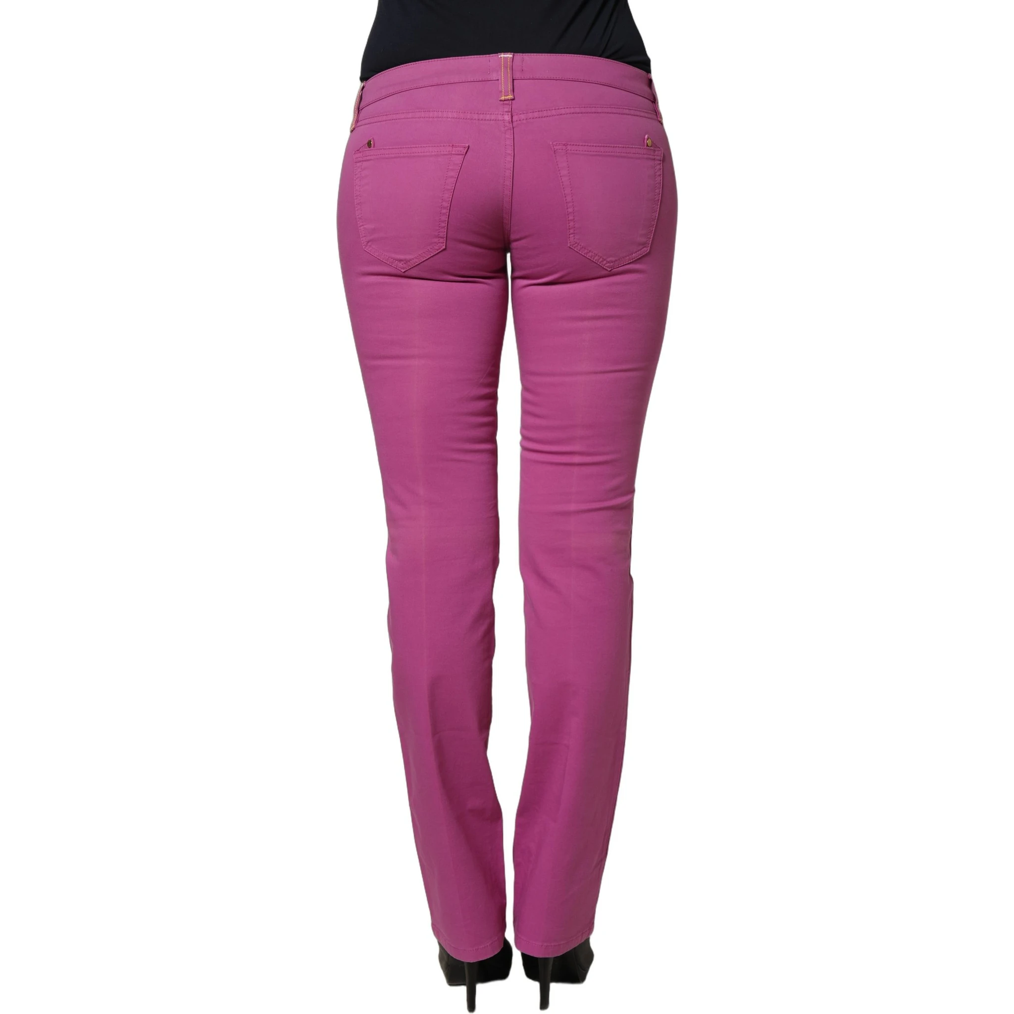 Purple Cotton Slim Fit Denim Trouser Jeans