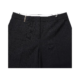 Black Skinny Mid Waist Chino Women Trouser Pants