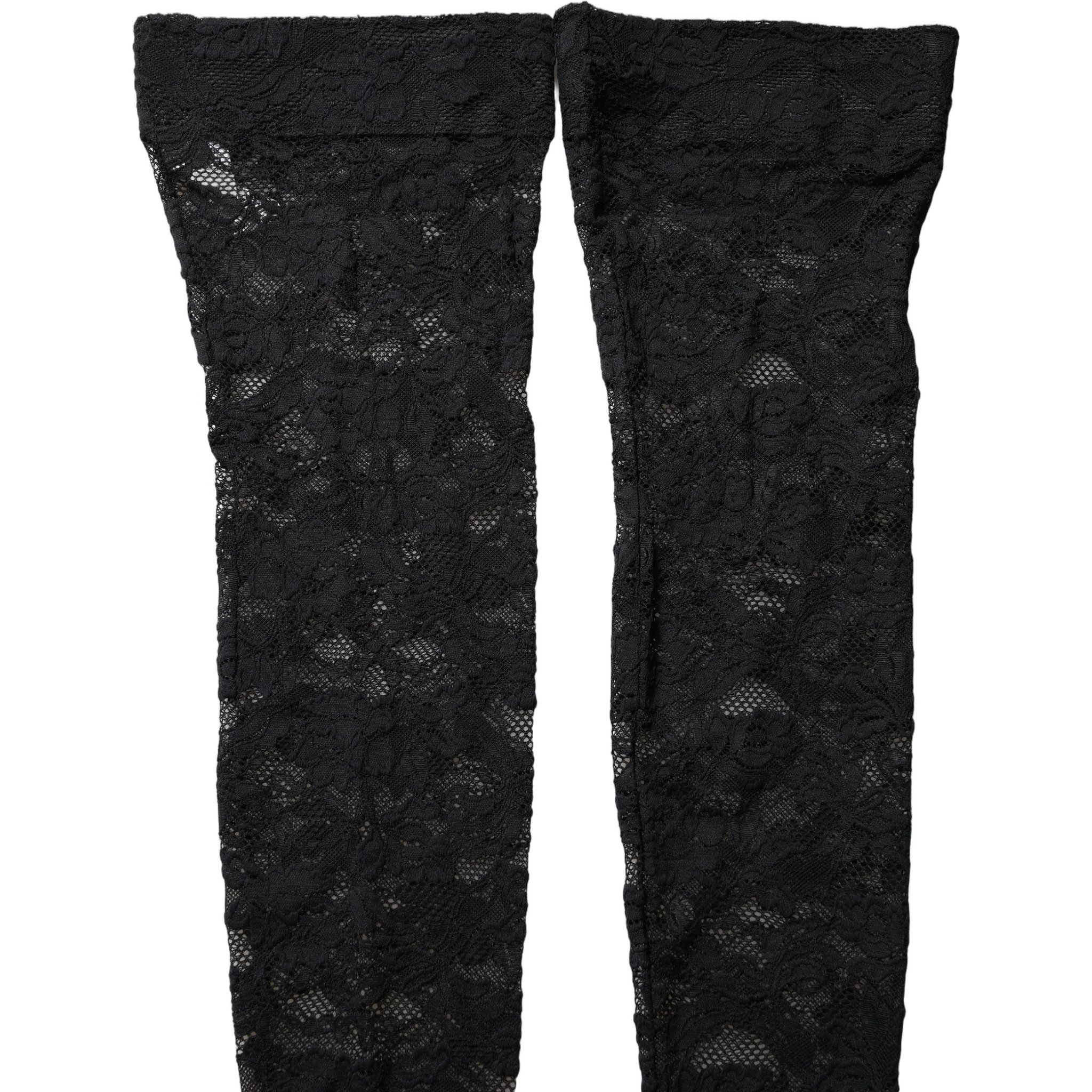 Black Floral Lace Thigh High Stockings Socks