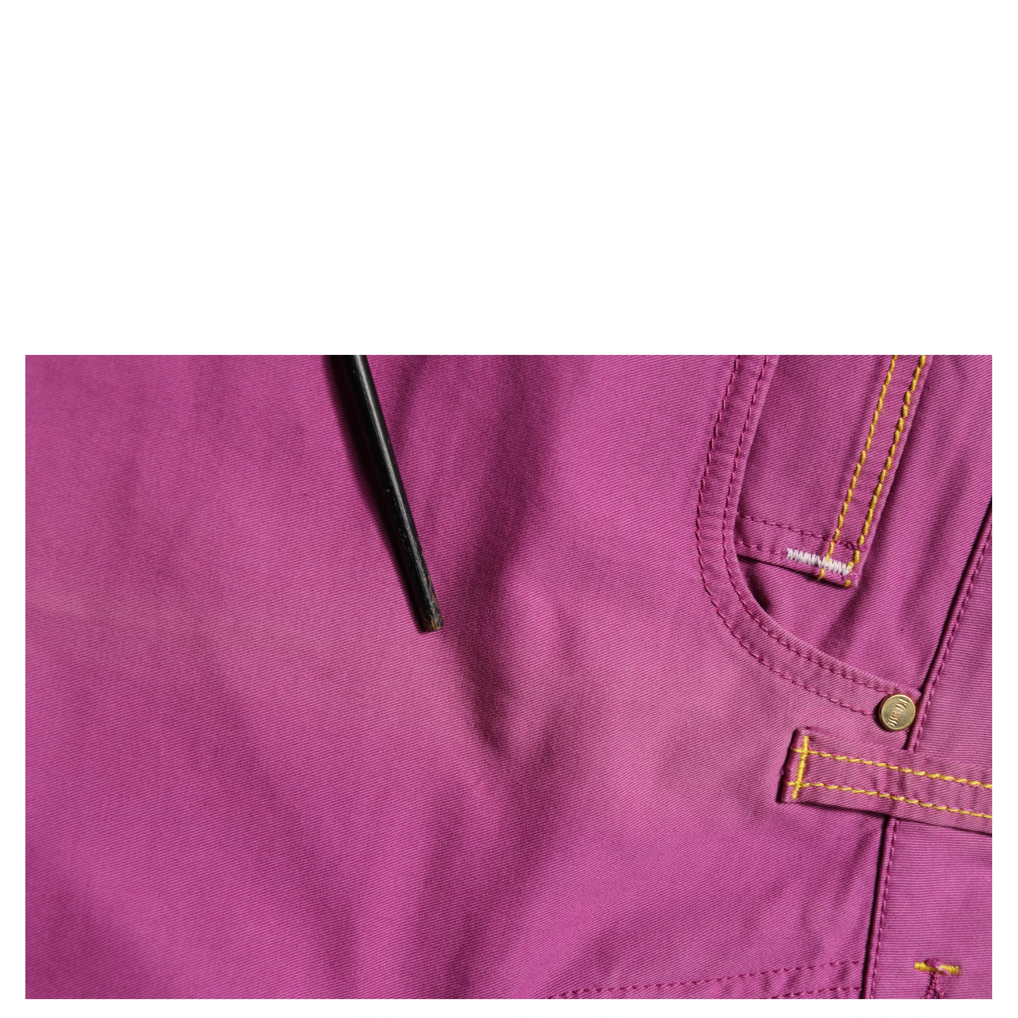 Purple Cotton Slim Fit Denim Trouser Jeans