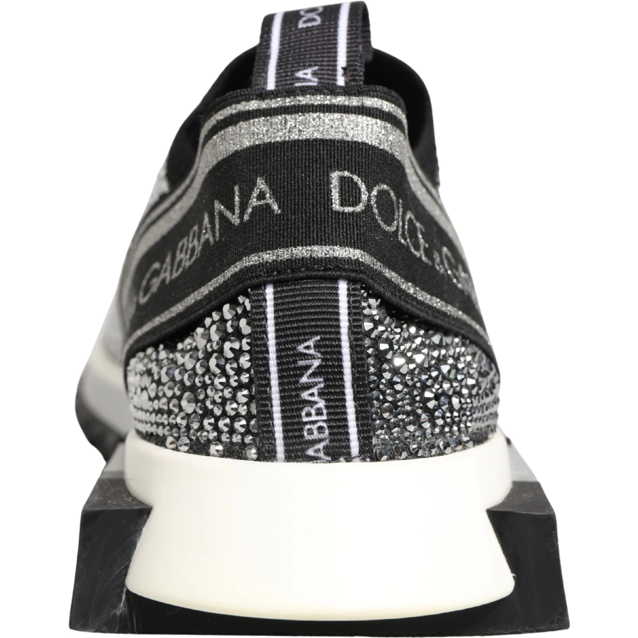 Silver Crystal Logo Slip On Sorrento Sneakers Shoes