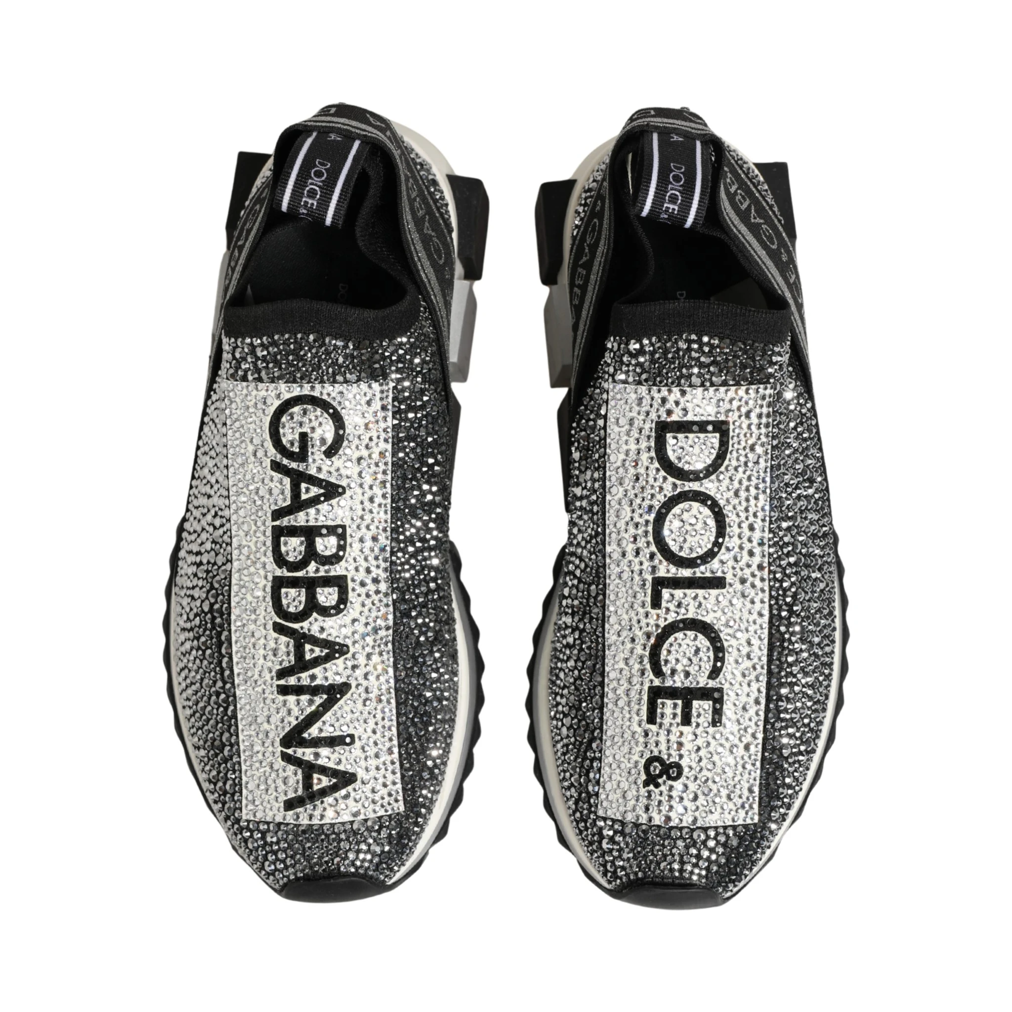 Silver Crystal Logo Slip On Sorrento Sneakers Shoes