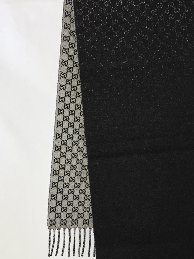 Wool and cashmere GG scarf