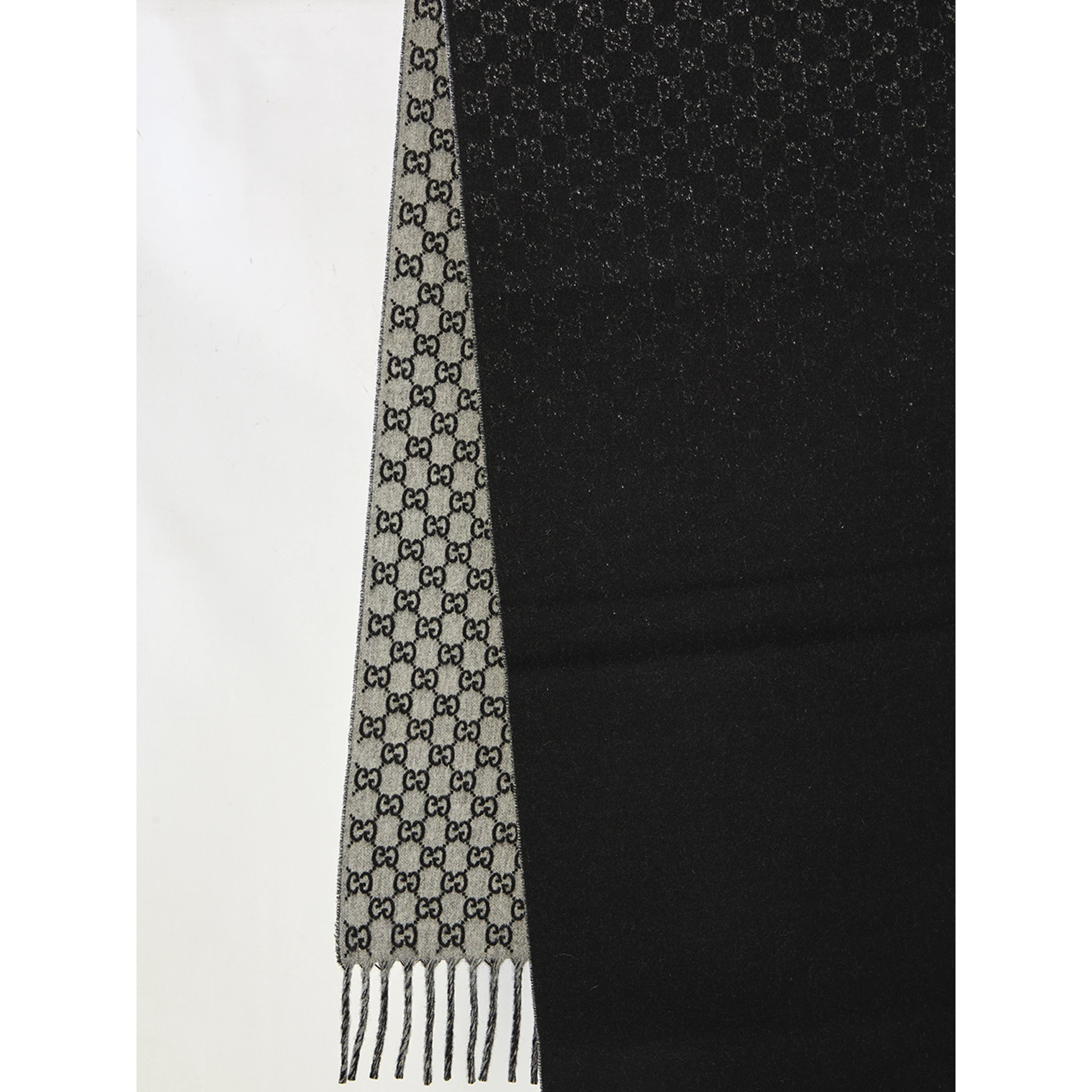 Wool and cashmere GG scarf
