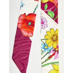Printed silk twill ribbon