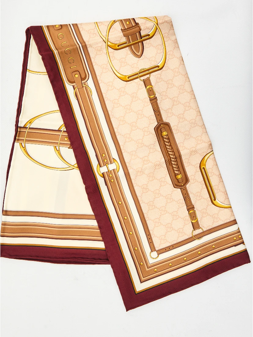 Printed silk twill carré