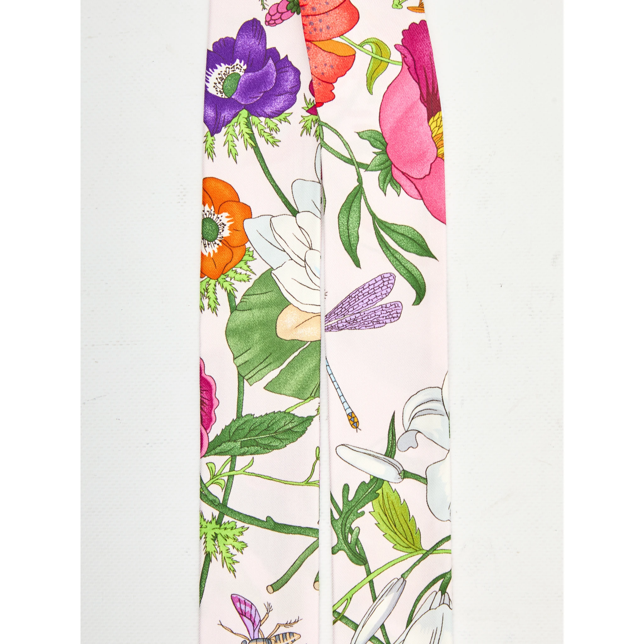 Printed silk twill ribbon