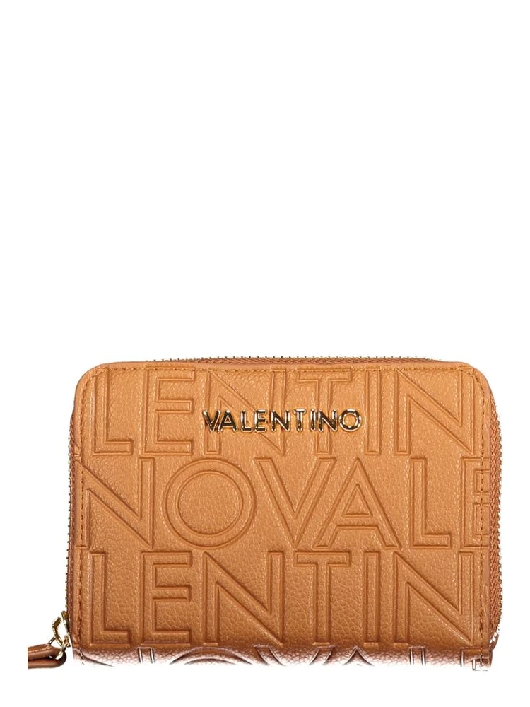 Brown Polyurethane Women's Wallet