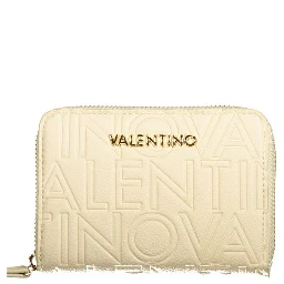 Beige Polyurethane Women's Wallet