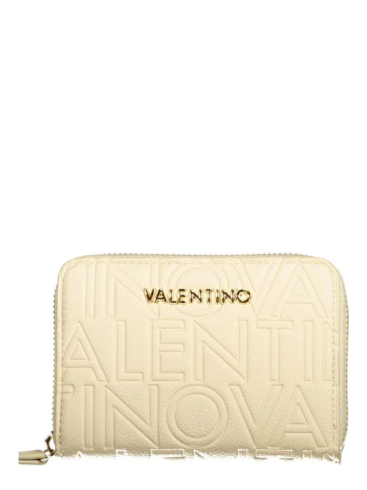 Beige Polyurethane Women's Wallet