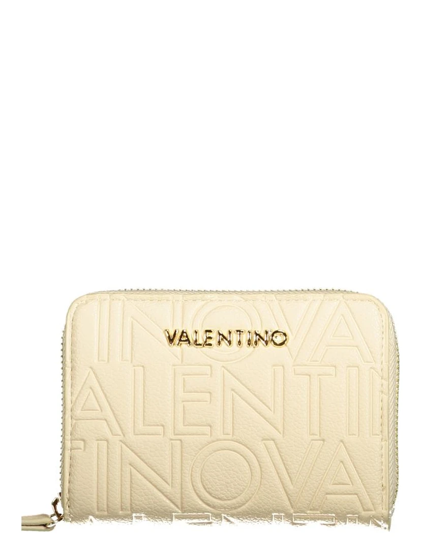Beige Polyurethane Women's Wallet